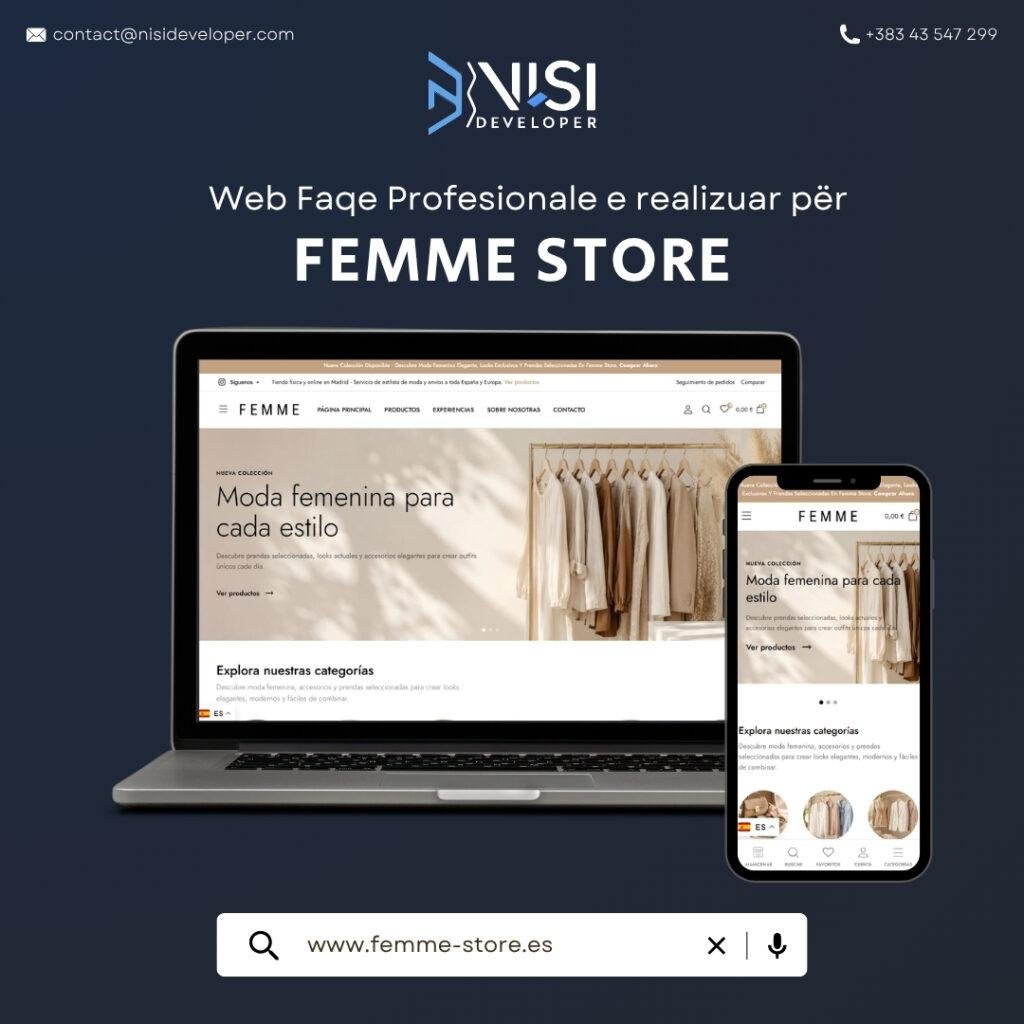 NISI Developer Website for Femme Store - NISI Developer